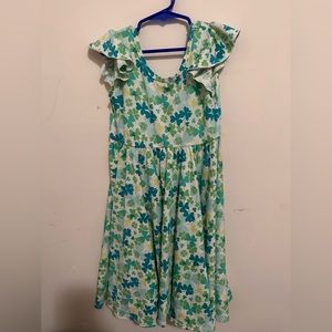 Dot Dot Smile Size 7 Empire Twirly Dress (Shamrock St.Patrick’s Irish Print)